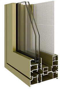120ZK系列窄框隔热窗纱一体平开窗